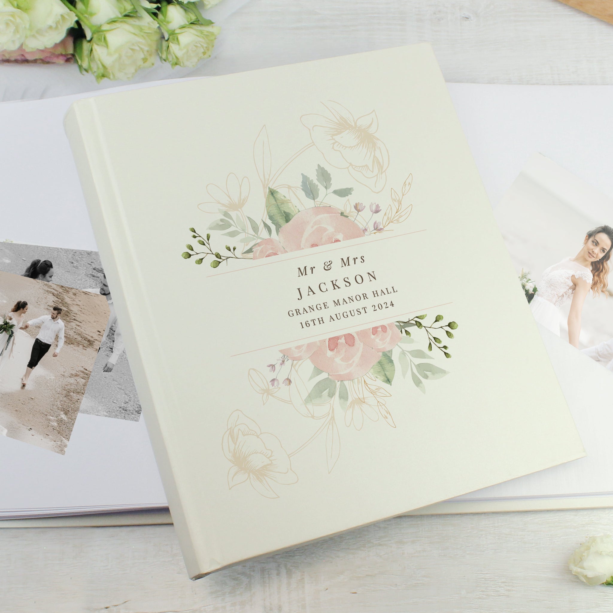 Personalised Floral Traditional Photo Album: 1 - Photo Albums By Gift Moments