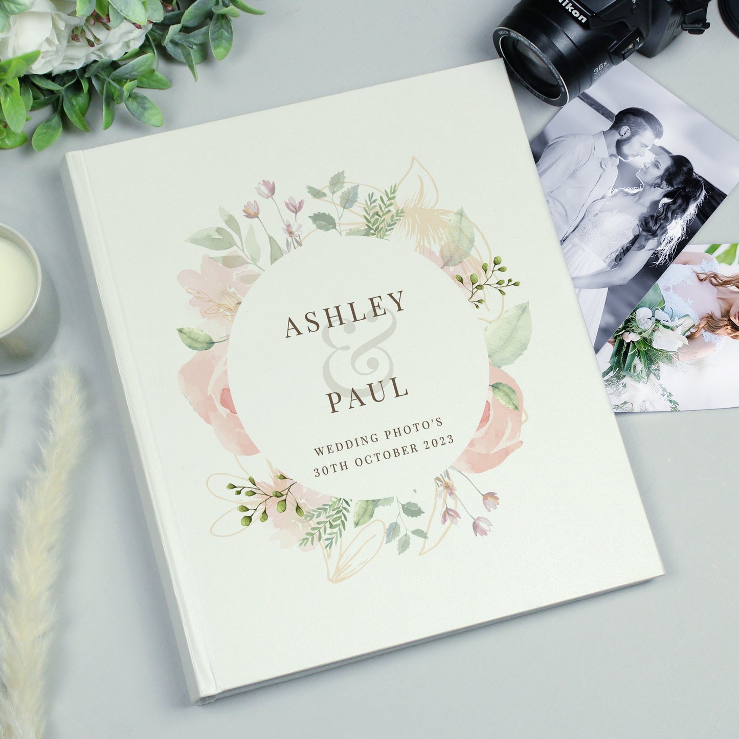Personalised Floral Traditional Photo Album: 7 - Photo Albums By Gift Moments