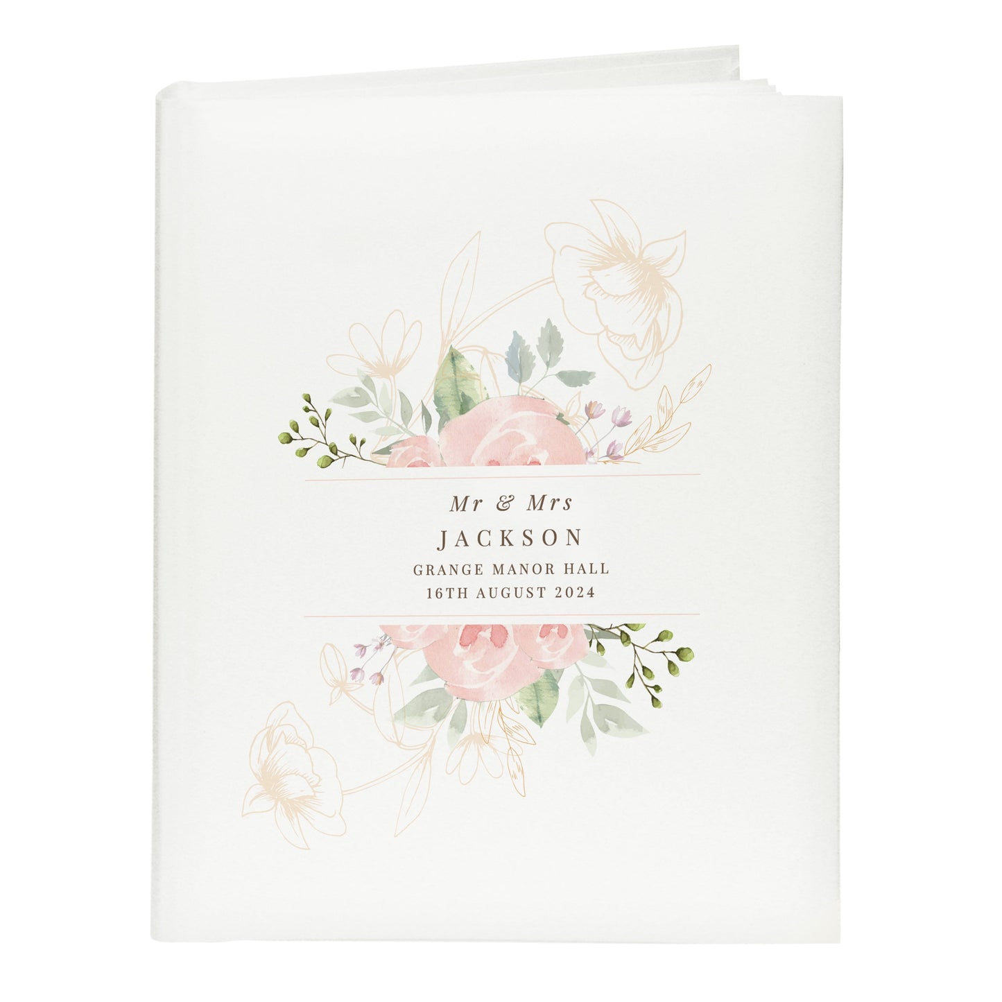 Personalised Floral Traditional Photo Album: 5 - Photo Albums By Gift Moments