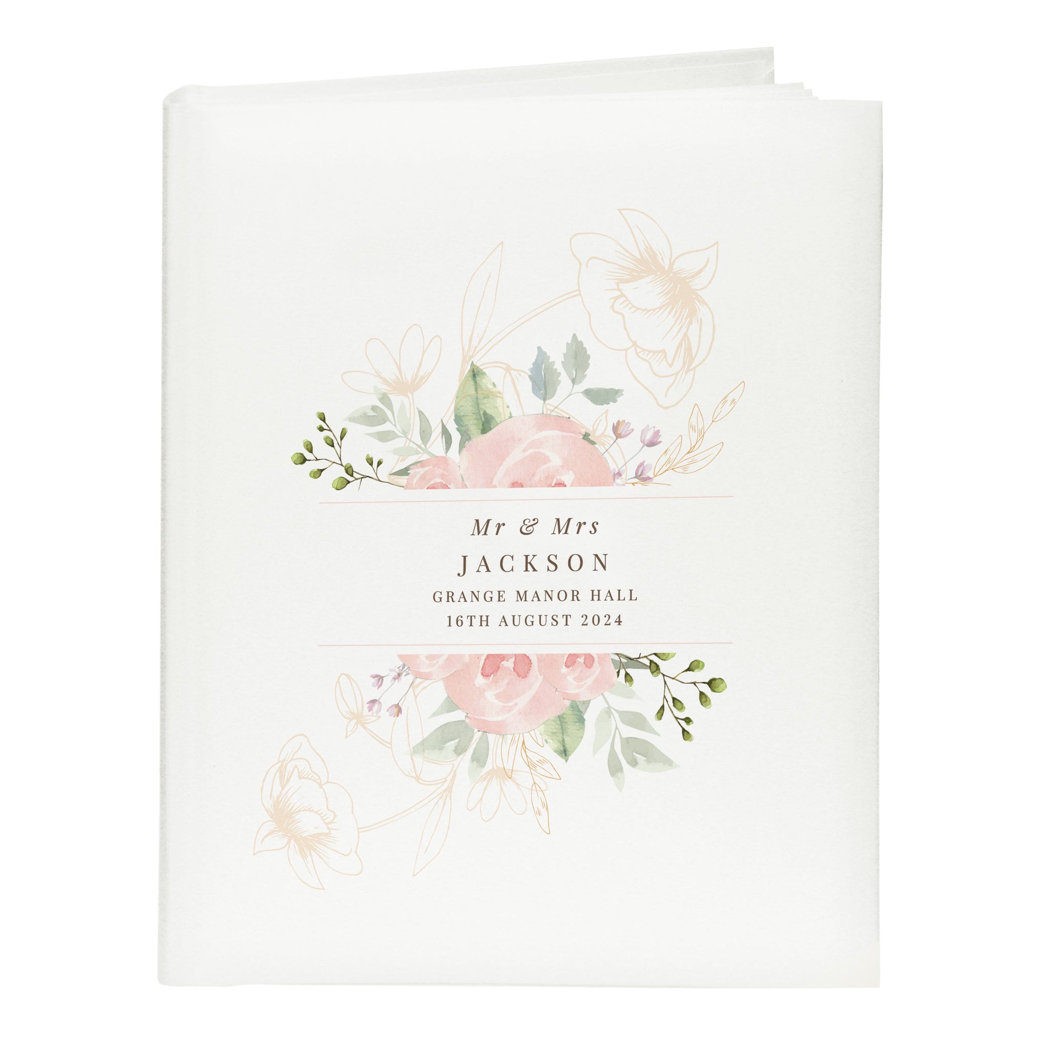 Personalised Floral Traditional Photo Album: 5 - Photo Albums By Gift Moments