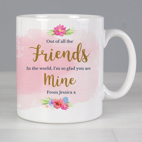Personalised Floral Watercolour Mug: 8 - Mugs By Gift Moments