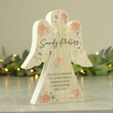Personalised Floral Wooden Angel Ornament: 6 - Ornaments By Gift Moments