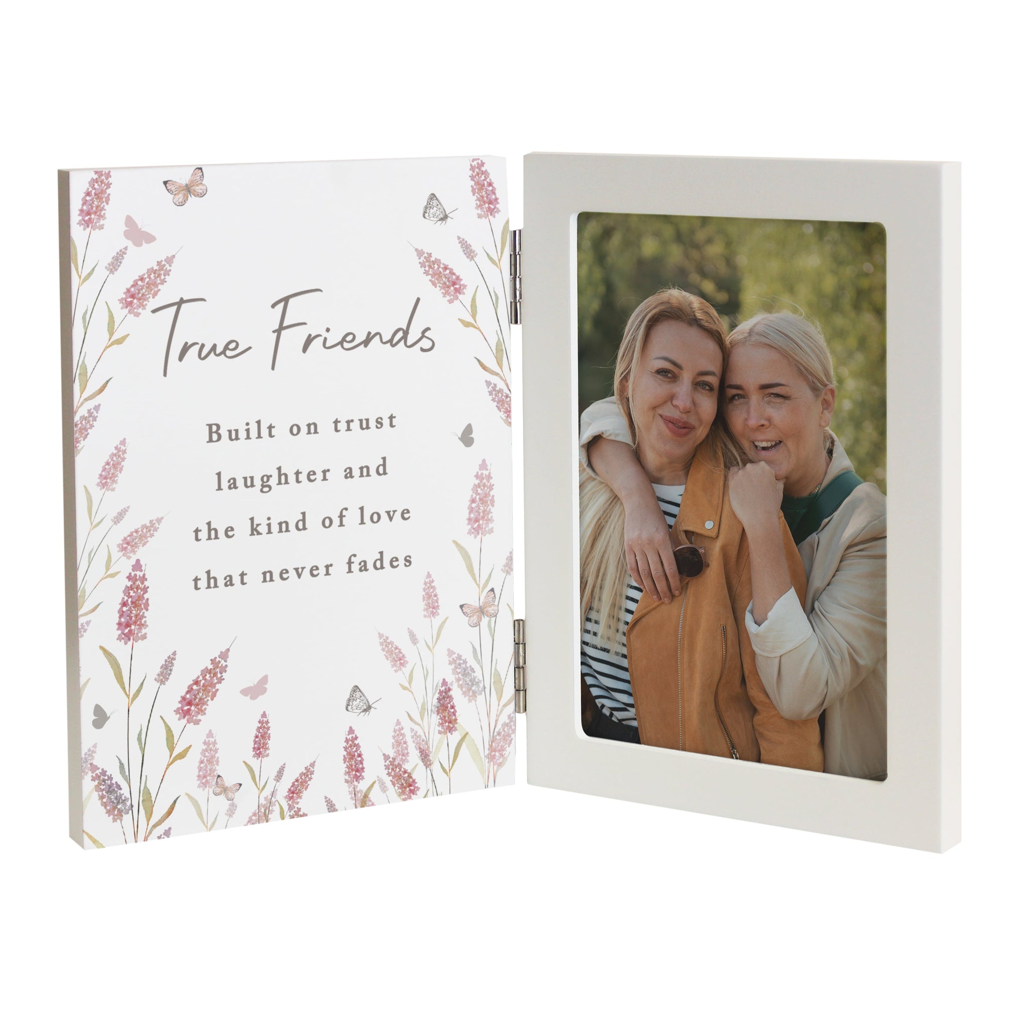 Personalised Floral Wooden Hinged 6x4 Photo Frame: 5 - Photo Frames By Gift Moments