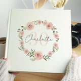Personalised Floral Wreath Square Photo Album: 2 Photo Albums By Gift Moments