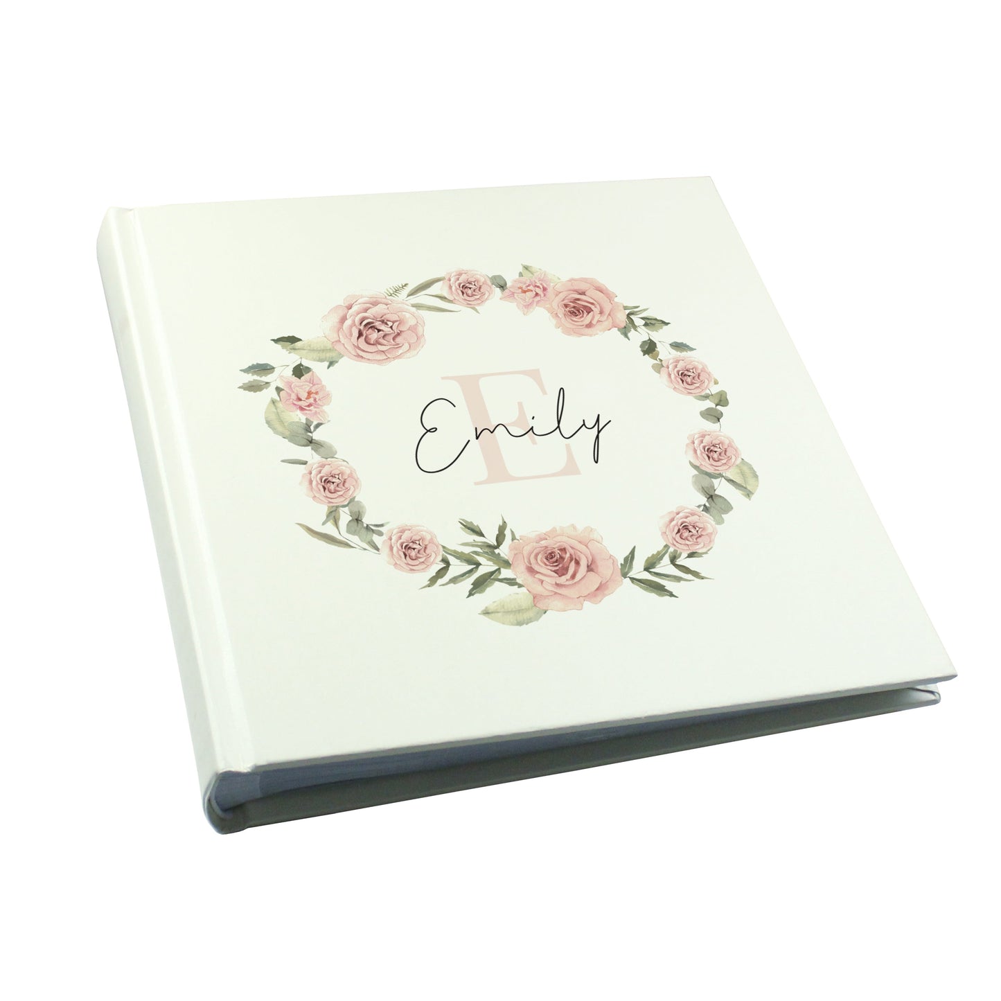 Personalised Floral Wreath Square Photo Album: 6 - Photo Albums By Gift Moments