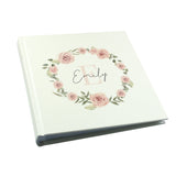 Personalised Floral Wreath Square Photo Album: 6 Photo Albums By Gift Moments