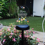 Personalised Flower Garden Outdoor Solar Light: 3 - Solar Lights By Gift Moments