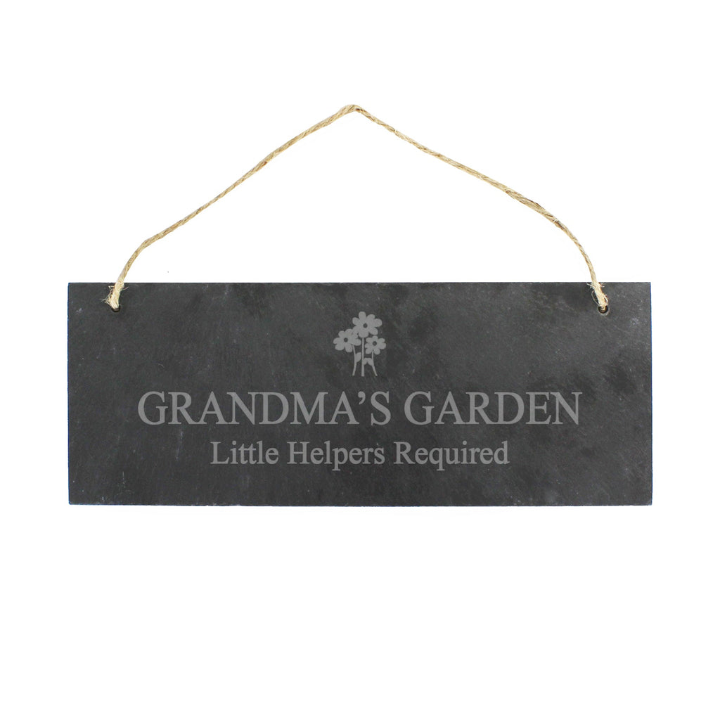 Personalised Flower Motif Hanging Slate Plaque - Shop Signs & Plaques At Gift Moments - 2