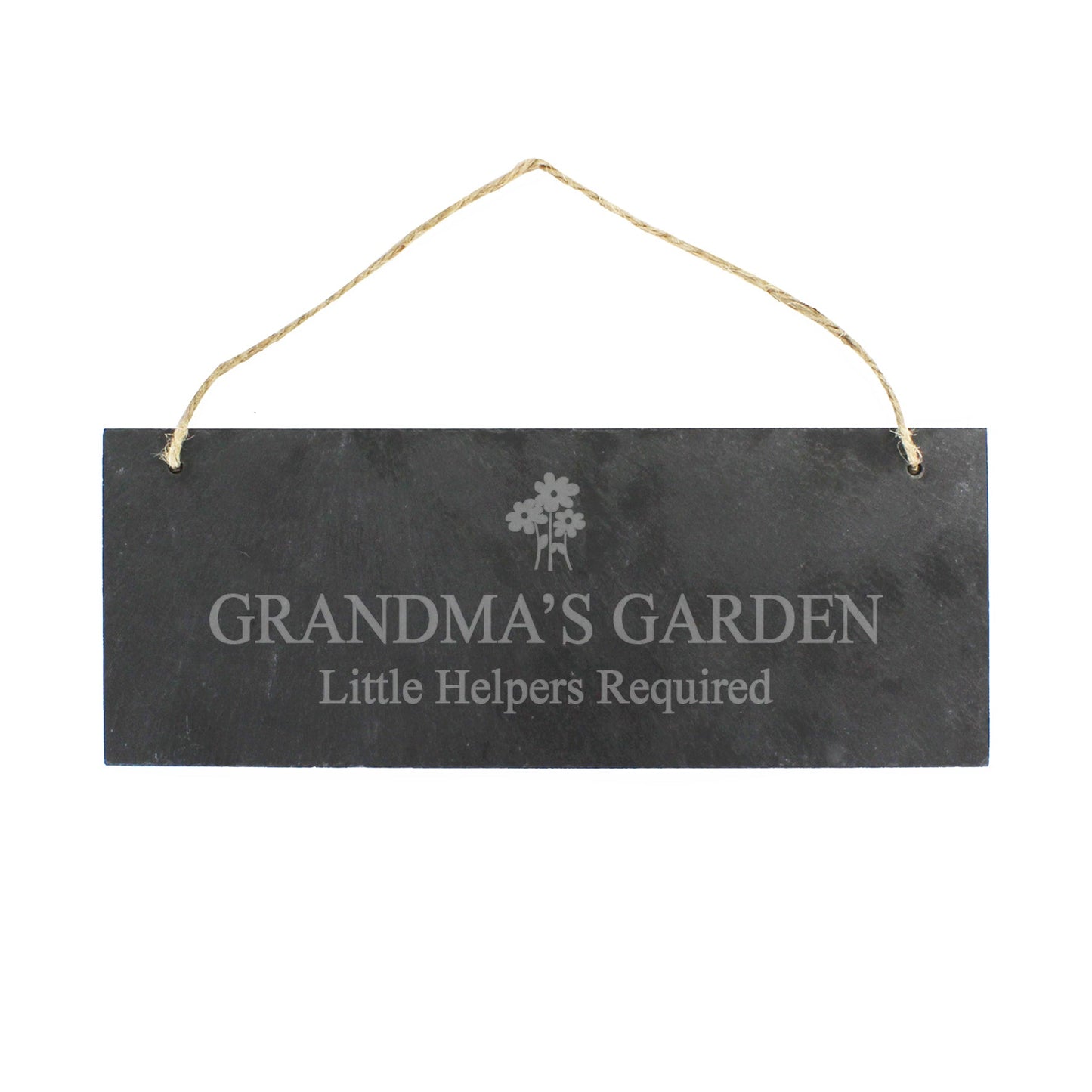 Personalised Flower Motif Hanging Slate Plaque: 2 - Signs & Plaques By Gift Moments
