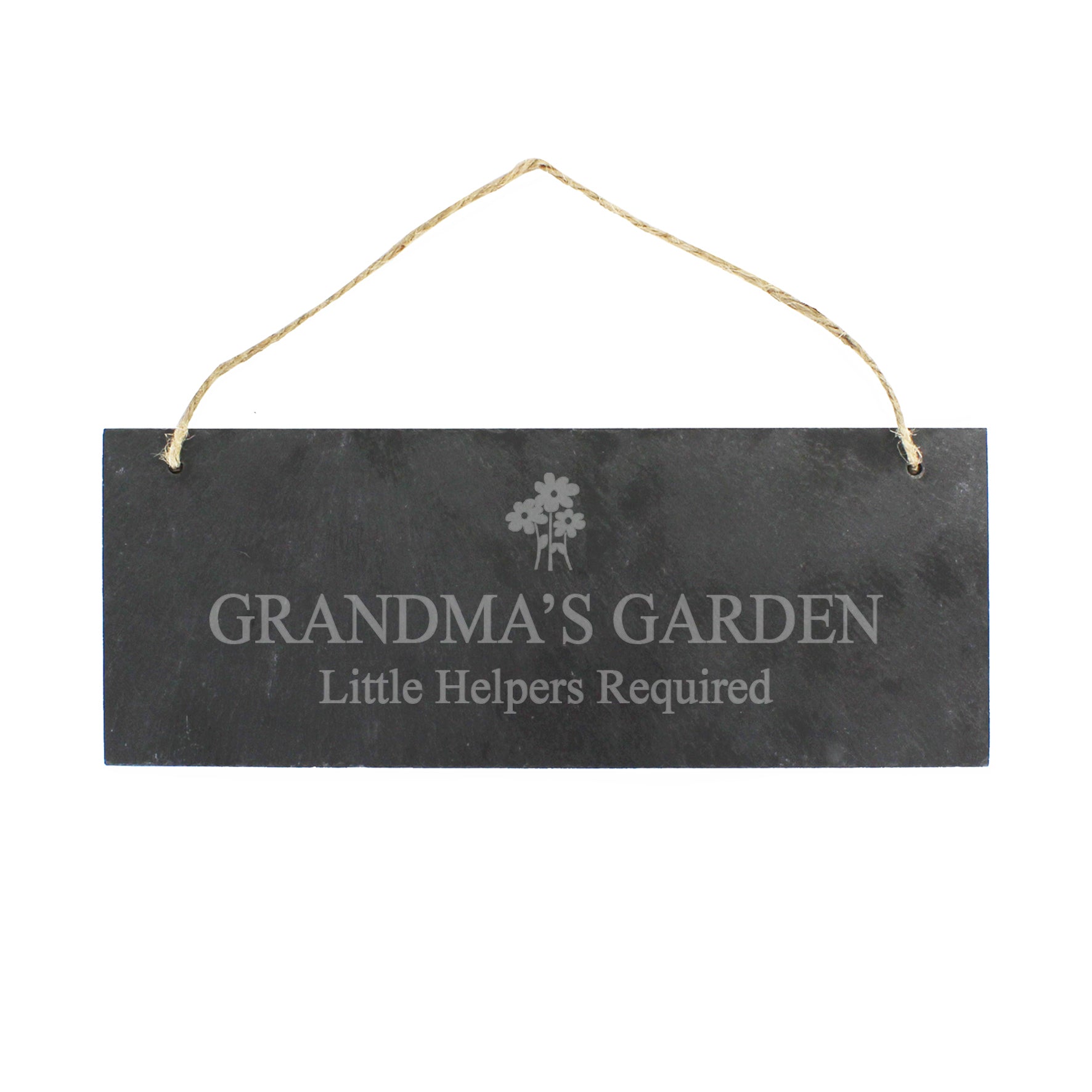 Personalised Flower Motif Hanging Slate Plaque - Shop Signs & Plaques At Gift Moments - 2