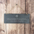 Personalised Flower Motif Hanging Slate Plaque - Shop Signs & Plaques At Gift Moments - 1
