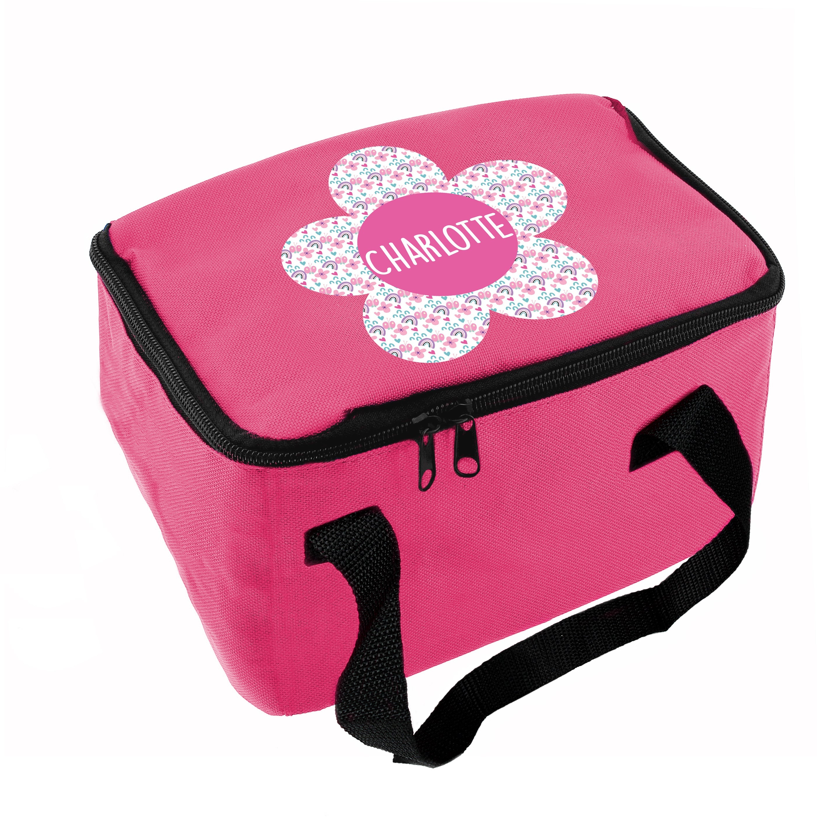 Personalised Flower Pink Lunch Bag - Shop Lunch Boxes & Bags At Gift Moments - 5