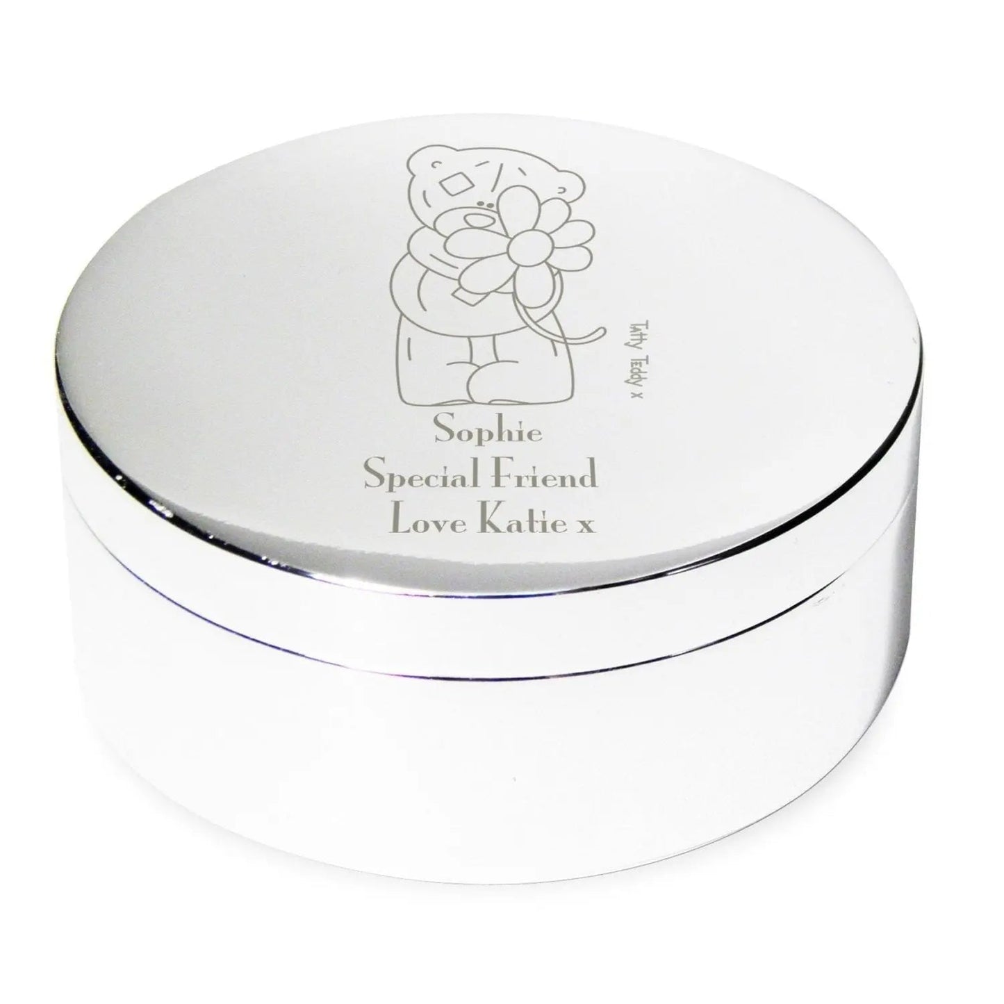 Personalised Me to You Flower Round Trinket Box: 3 - Trinket Boxes
