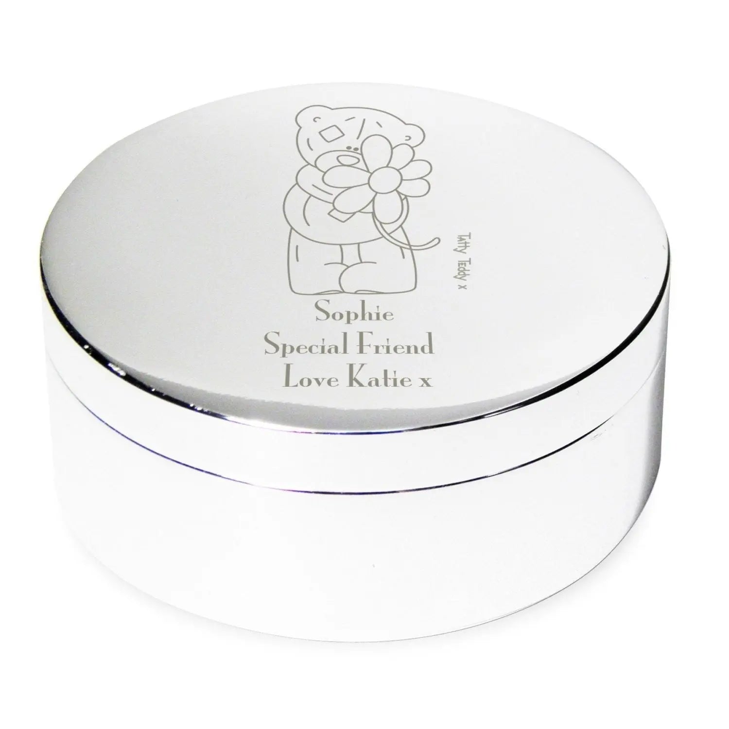 Personalised Me to You Flower Round Trinket Box: 3 - Trinket Boxes