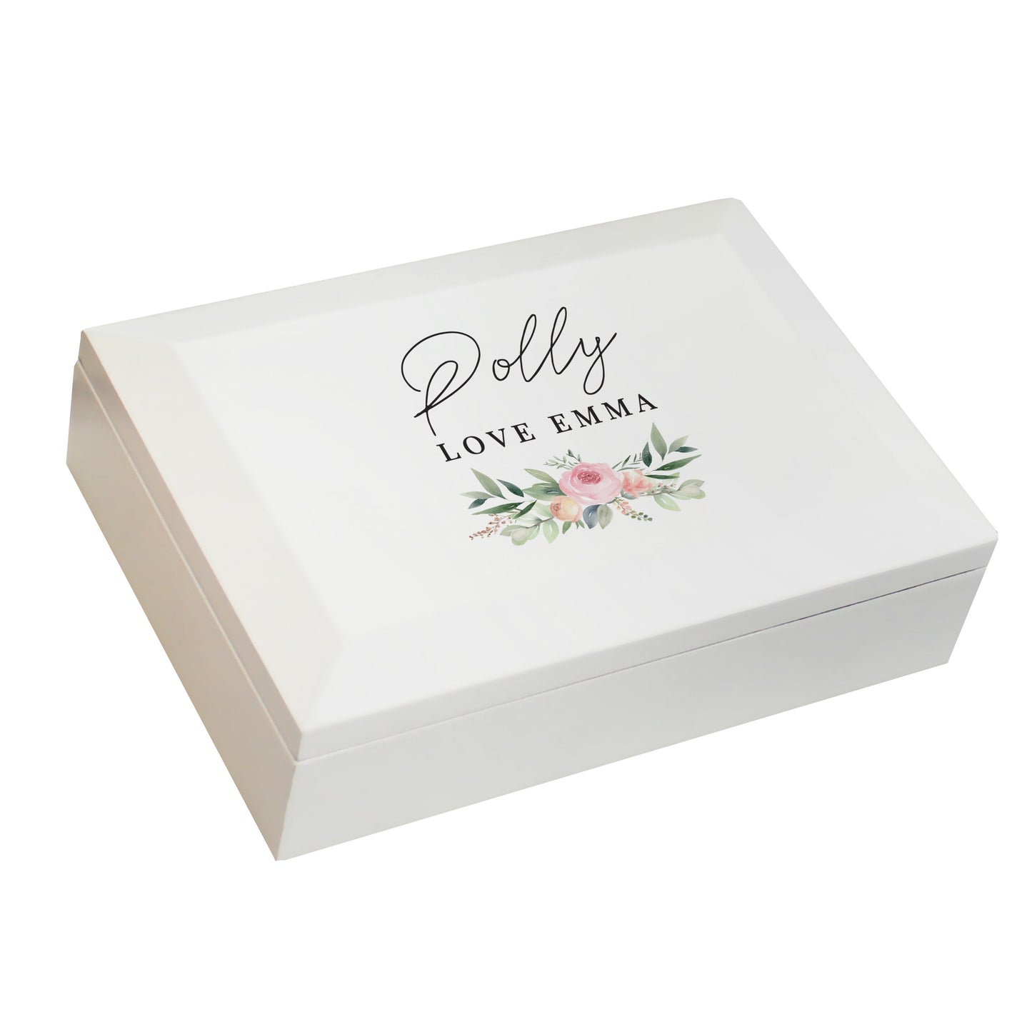 Personalised Flowers Wooden Jewellery Box: 6 - Jewellery Boxes By Gift Moments