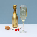 Personalised Flute & Mini Gold Bottega Prosecco Set: 2 - Alcohol Sets By Gift Moments