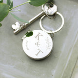 Personalised Foliage Couples Photo Keyring: 2 - Keyrings By Gift Moments