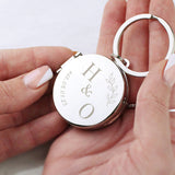 Personalised Foliage Couples Photo Keyring: 4 - Keyrings By Gift Moments