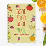 Personalised Food Diary: 3 - Diaries By Gift Moments