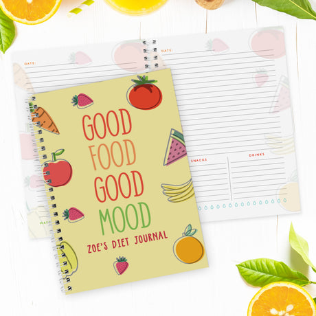 Personalised Food Diary: 6 - Diaries By Gift Moments