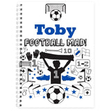 Personalised Football A5 Notebook: 3 - Notebooks By Gift Moments