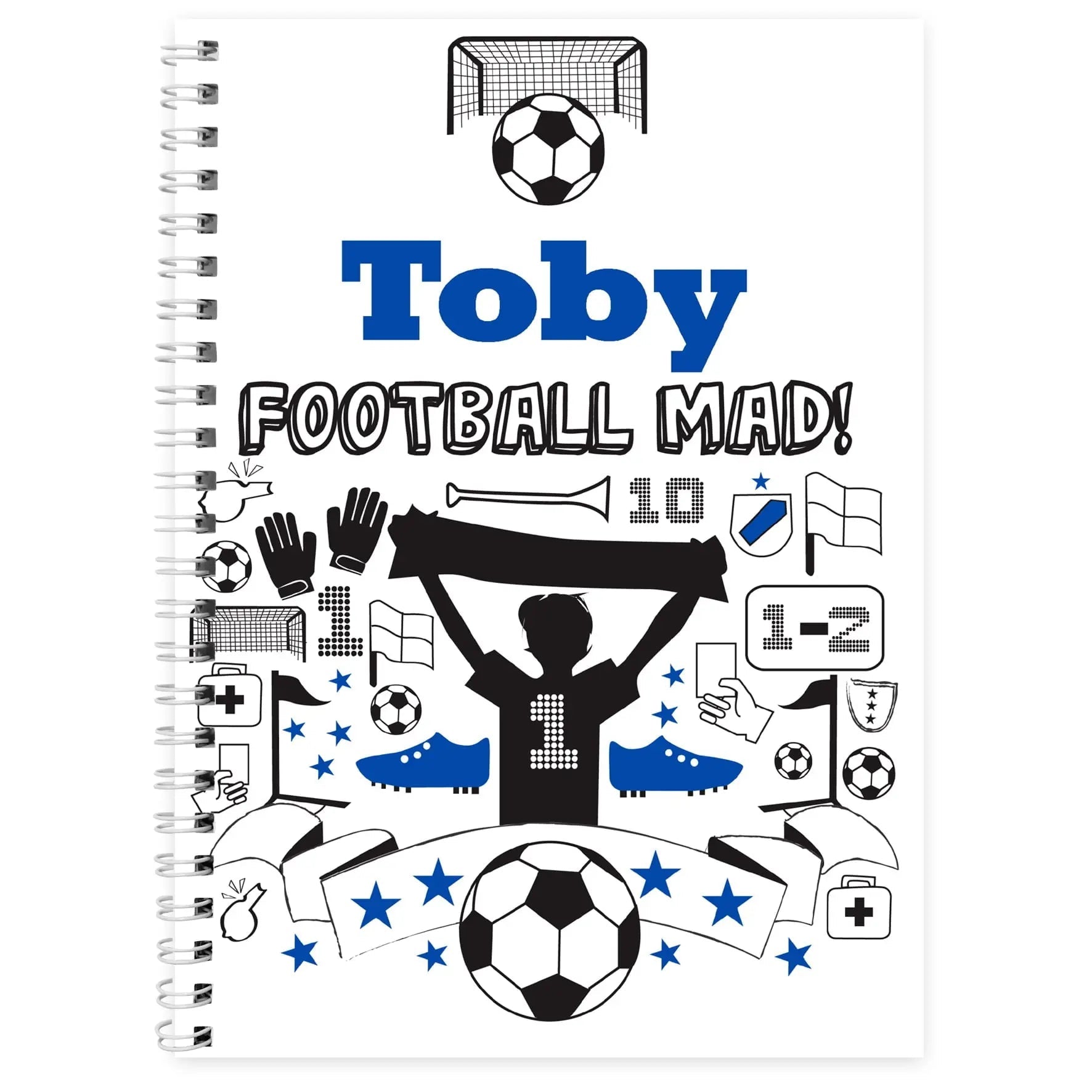 Personalised Football A5 Notebook: 3 - Notebooks By Gift Moments
