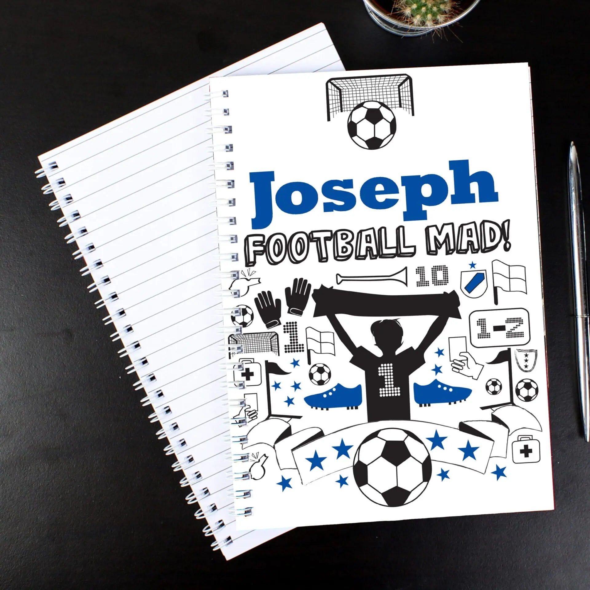 Personalised Football A5 Notebook - Shop Notebooks At Gift Moments - 1