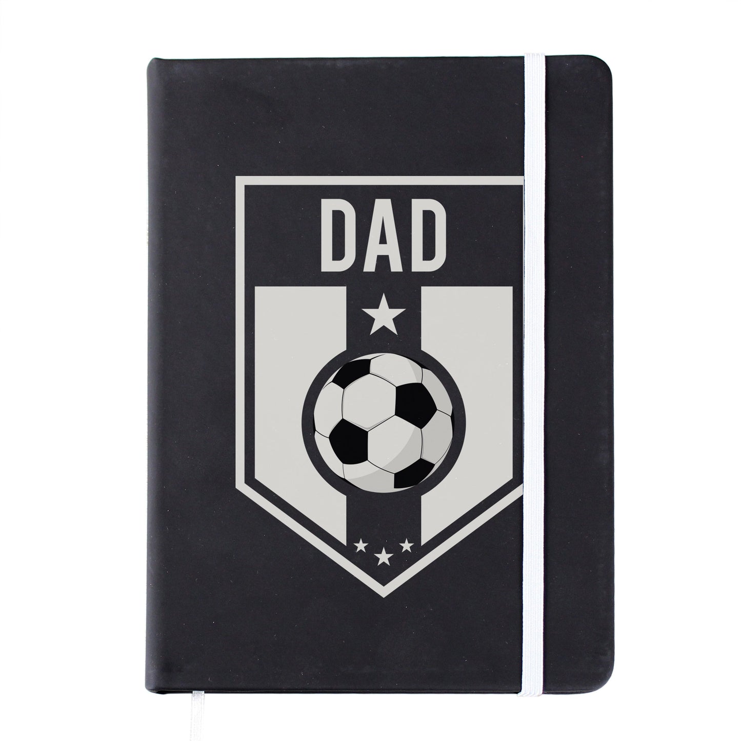 Personalised Football Badge Black Notebook: 4 - Notebooks By Gift Moments