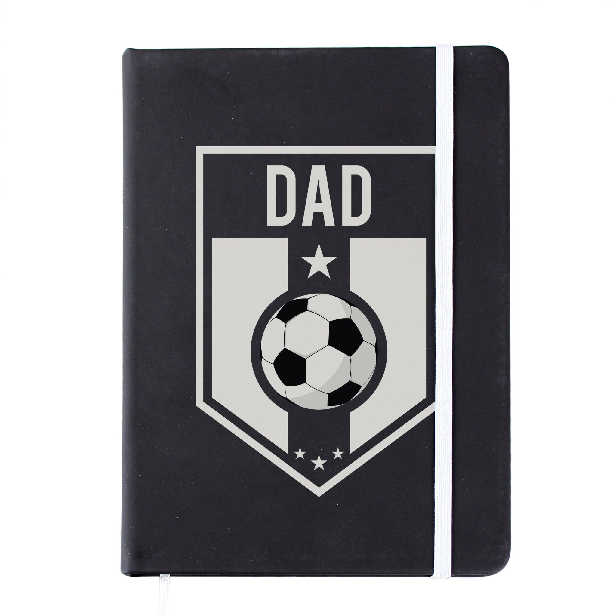 Personalised Football Badge Black Notebook: 4 - Notebooks By Gift Moments