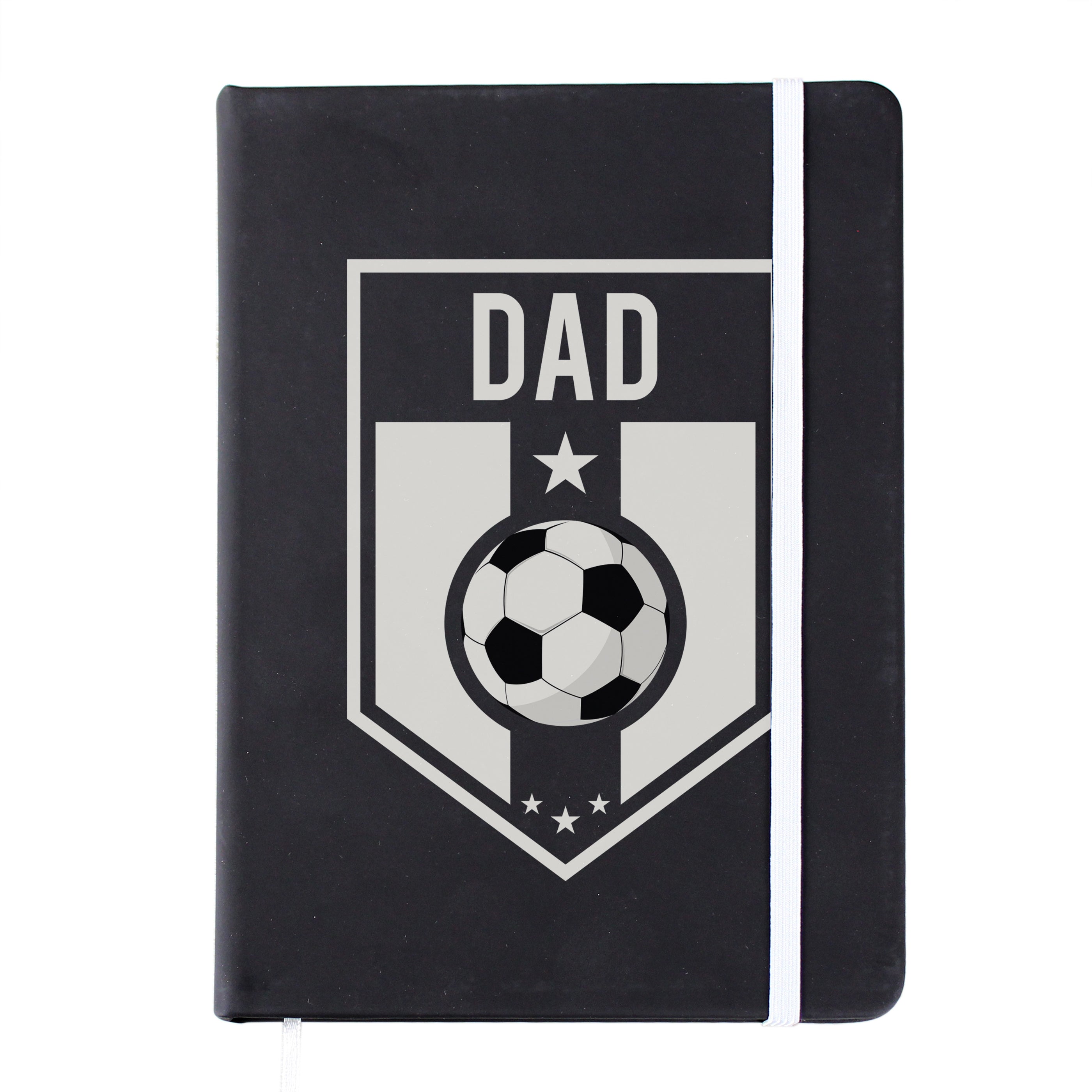 Personalised Football Badge Black Notebook - Shop Notebooks At Gift Moments - 4