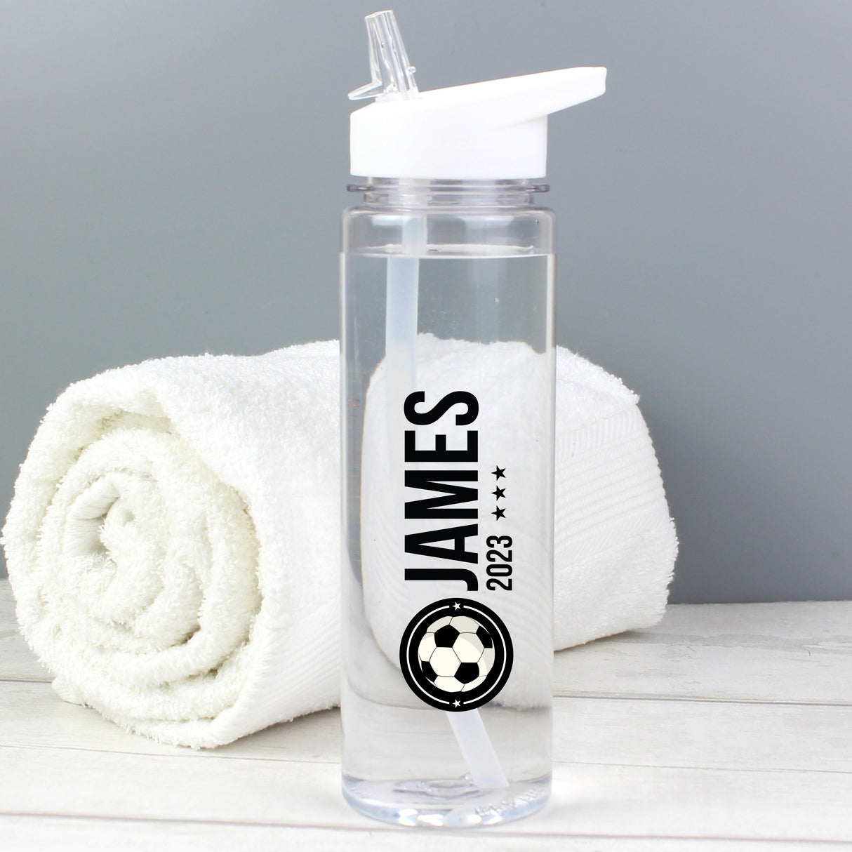 Personalised Football Badge Water Bottle: 3 - Water Bottles By Gift Moments