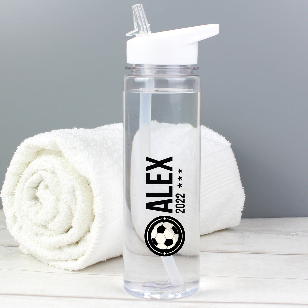 Personalised Football Badge Water Bottle: 2 - Water Bottles By Gift Moments