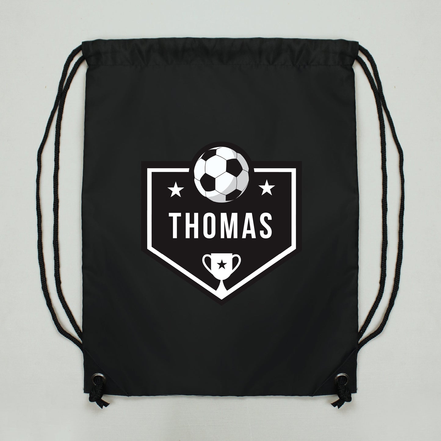 Personalised Football Black Kit Bag: 2 - Kids Bags By Gift Moments