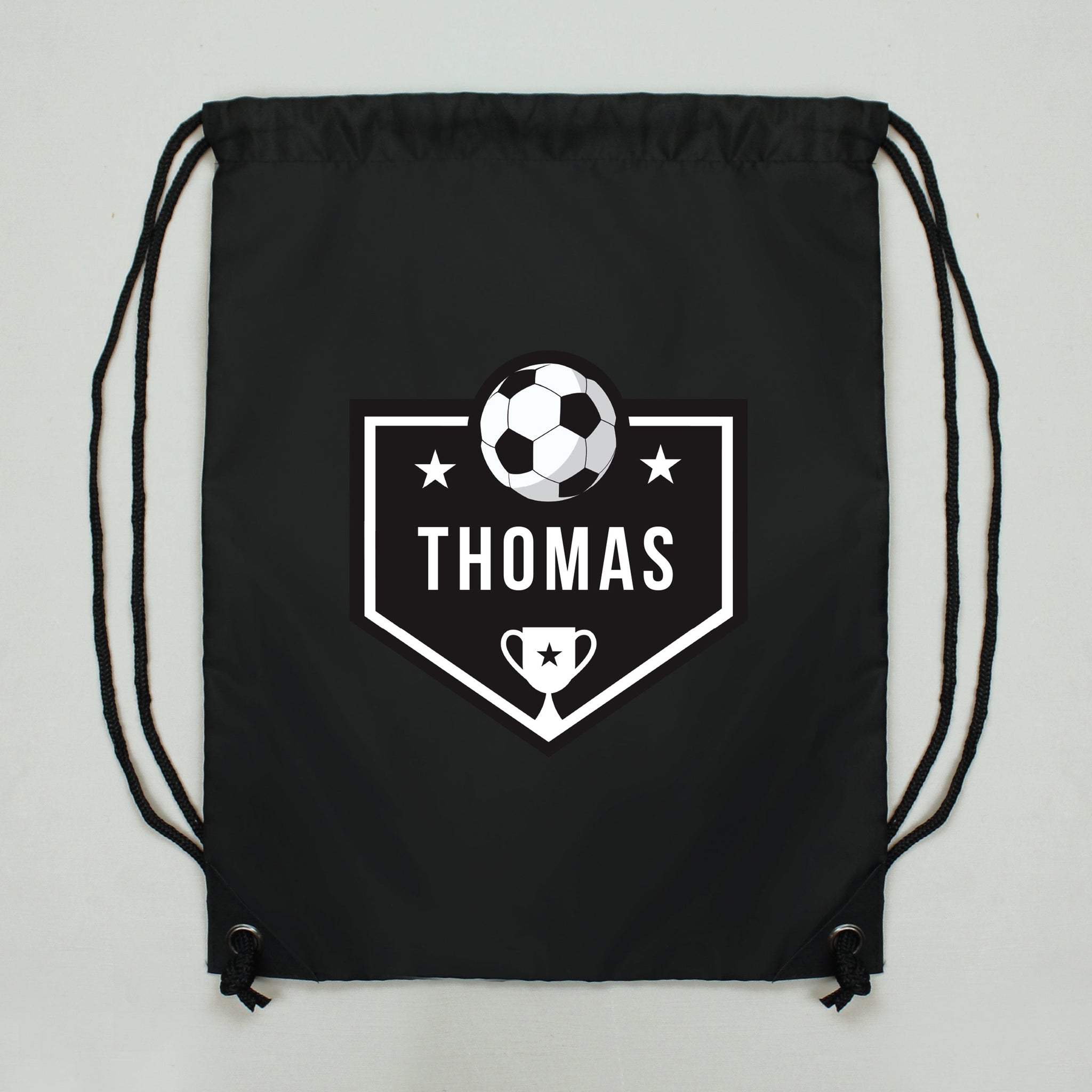 Personalised Football Black Kit Bag: 2 - Kids Bags By Gift Moments