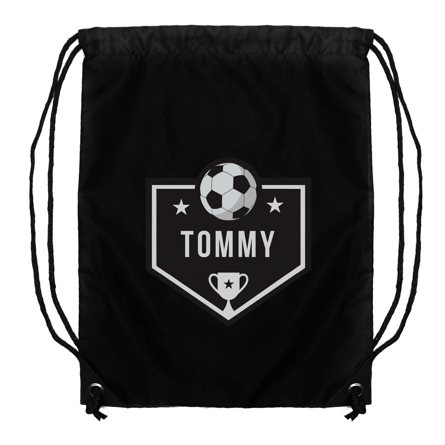 Personalised Football Black Kit Bag: 5 - Kids Bags By Gift Moments