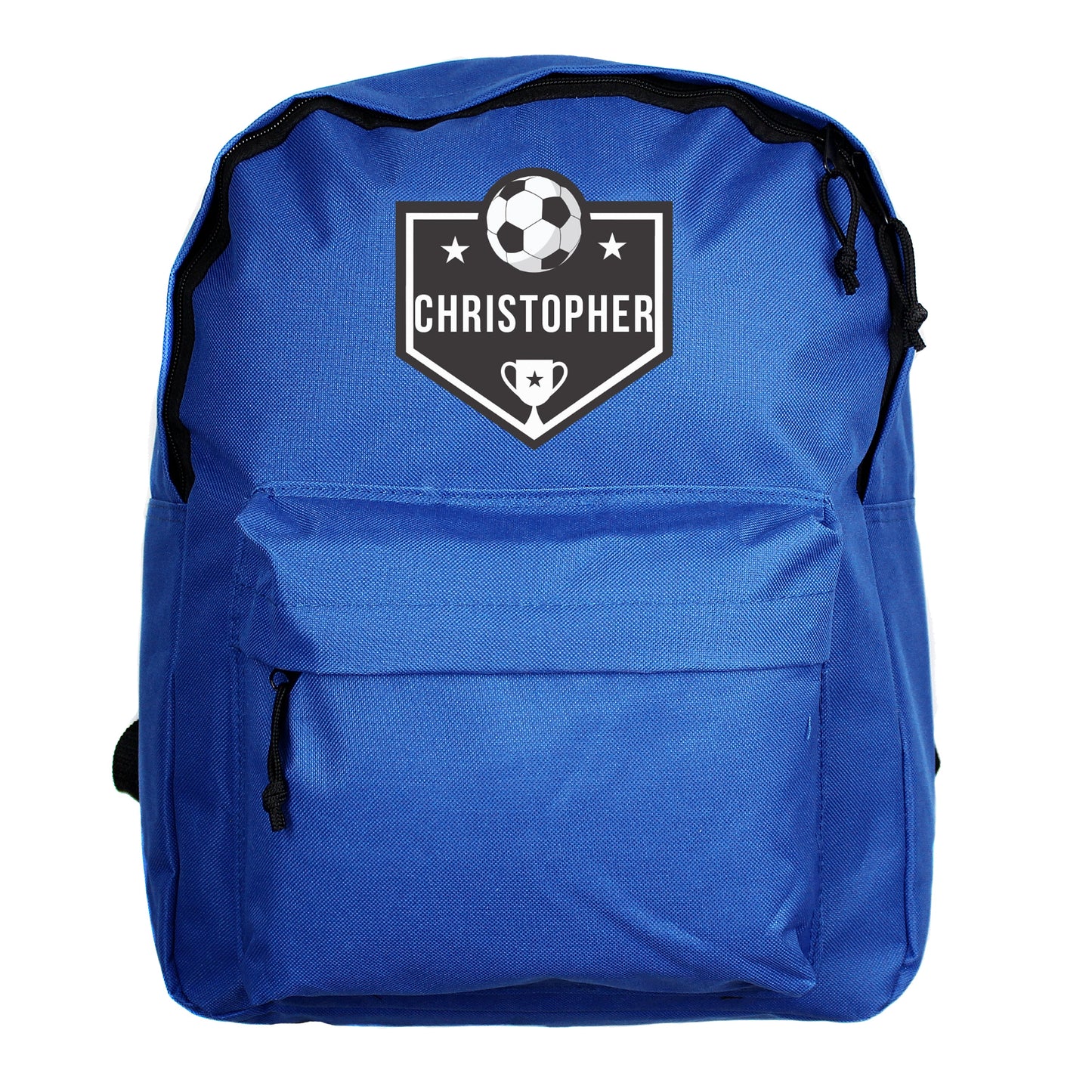 Personalised Football Blue Backpack: 4 - Kids Bags By Gift Moments
