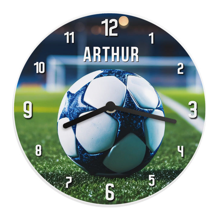 Personalised Football Children’s Wall Clock: 5 - Clocks By Gift Moments