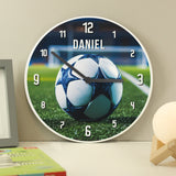 Personalised Football Children’s Wall Clock: 2 - Clocks By Gift Moments