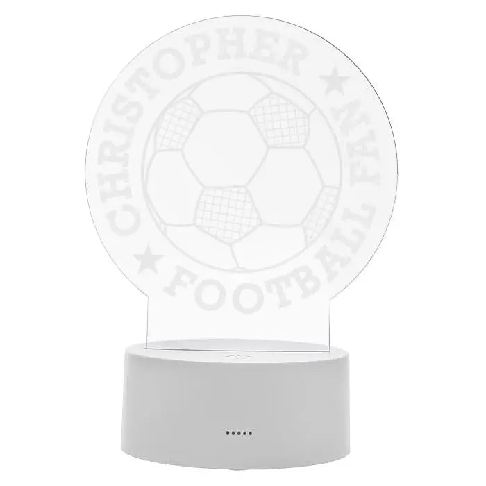 Personalised Football LED Colour Changing Desk Night Light - Shop LED Lighting At Gift Moments - 8