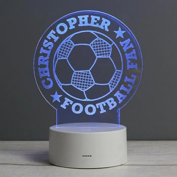 Personalised Football LED Colour Changing Desk Night Light - Shop LED Lighting At Gift Moments - 3