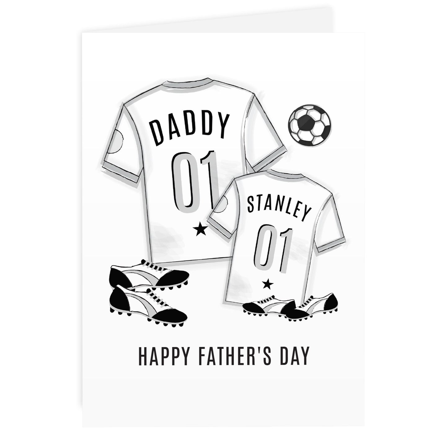 Personalised Football Mini Me Card: 3 - Greeting Cards By Gift Moments