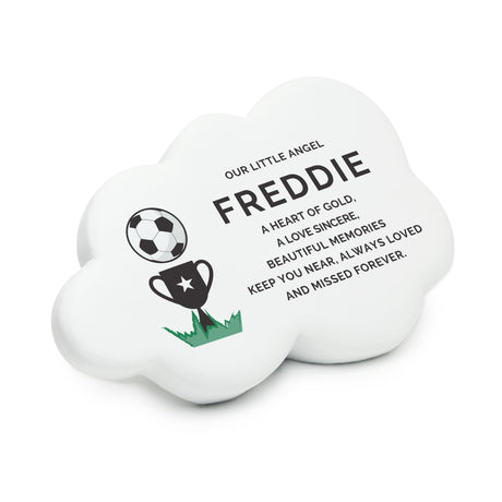 Personalised Football Resin Memorial Cloud: 5 - Memorials By Gift Moments