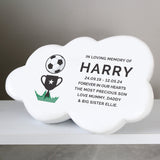 Personalised Football Resin Memorial Cloud: 2 - Memorials By Gift Moments