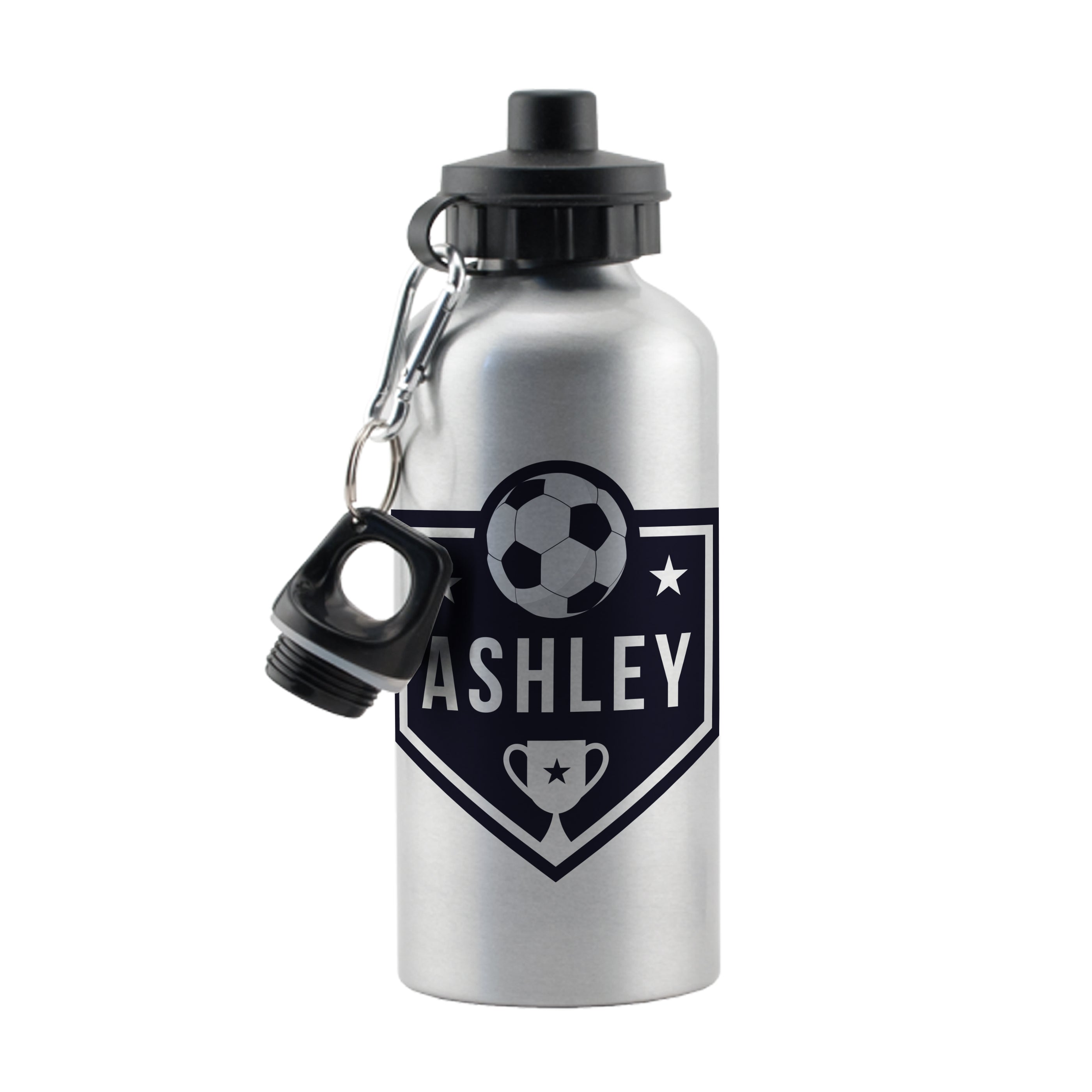 Personalised Football Silver Drinks Bottle - Shop Kids Bottles At Gift Moments - 5