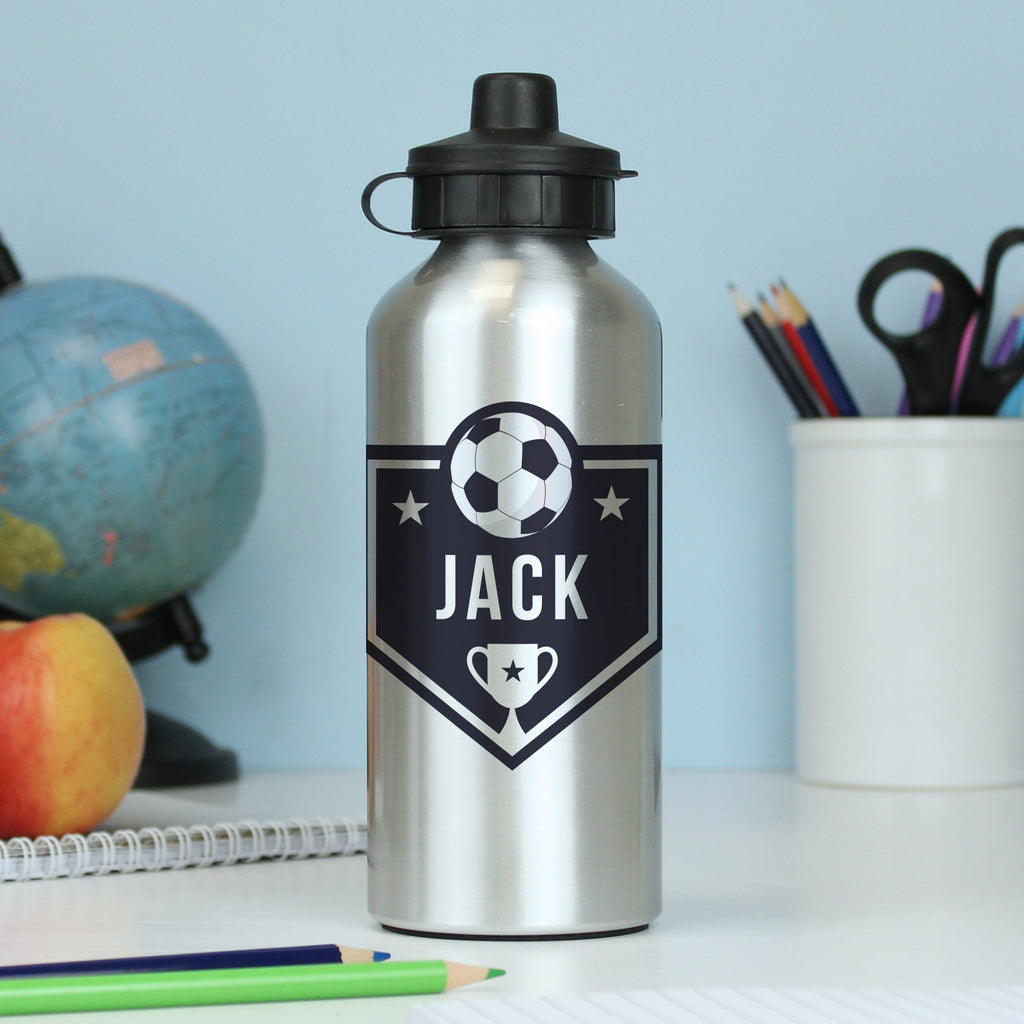 Personalised Football Silver Drinks Bottle - Shop Kids Bottles At Gift Moments - 4