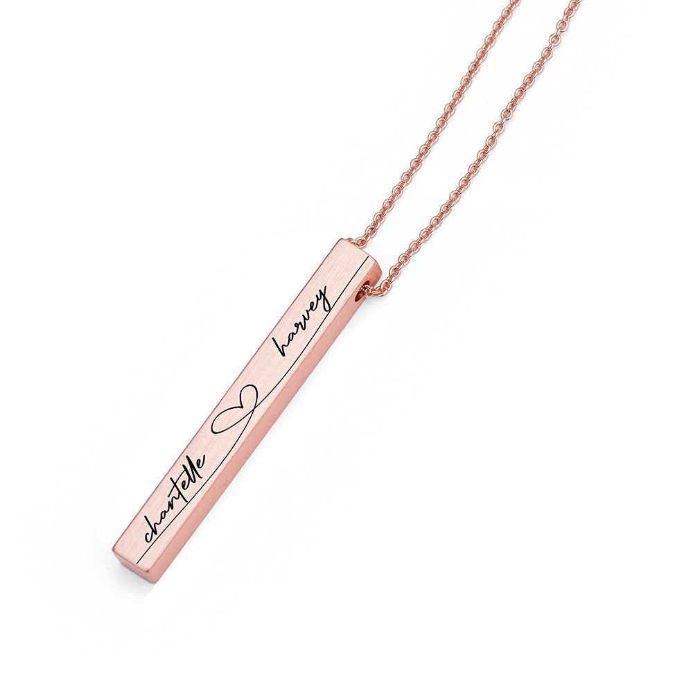 Personalised Forever & Always Vertical Bar Necklaces: 6 - Necklaces By Gift Moments