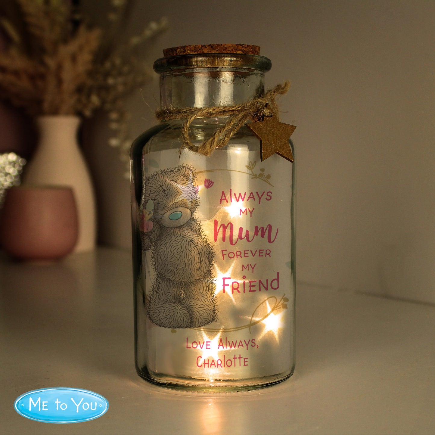 Personalised Me To You Forever My Friend LED Glass Jar: 3 - LED Lighting