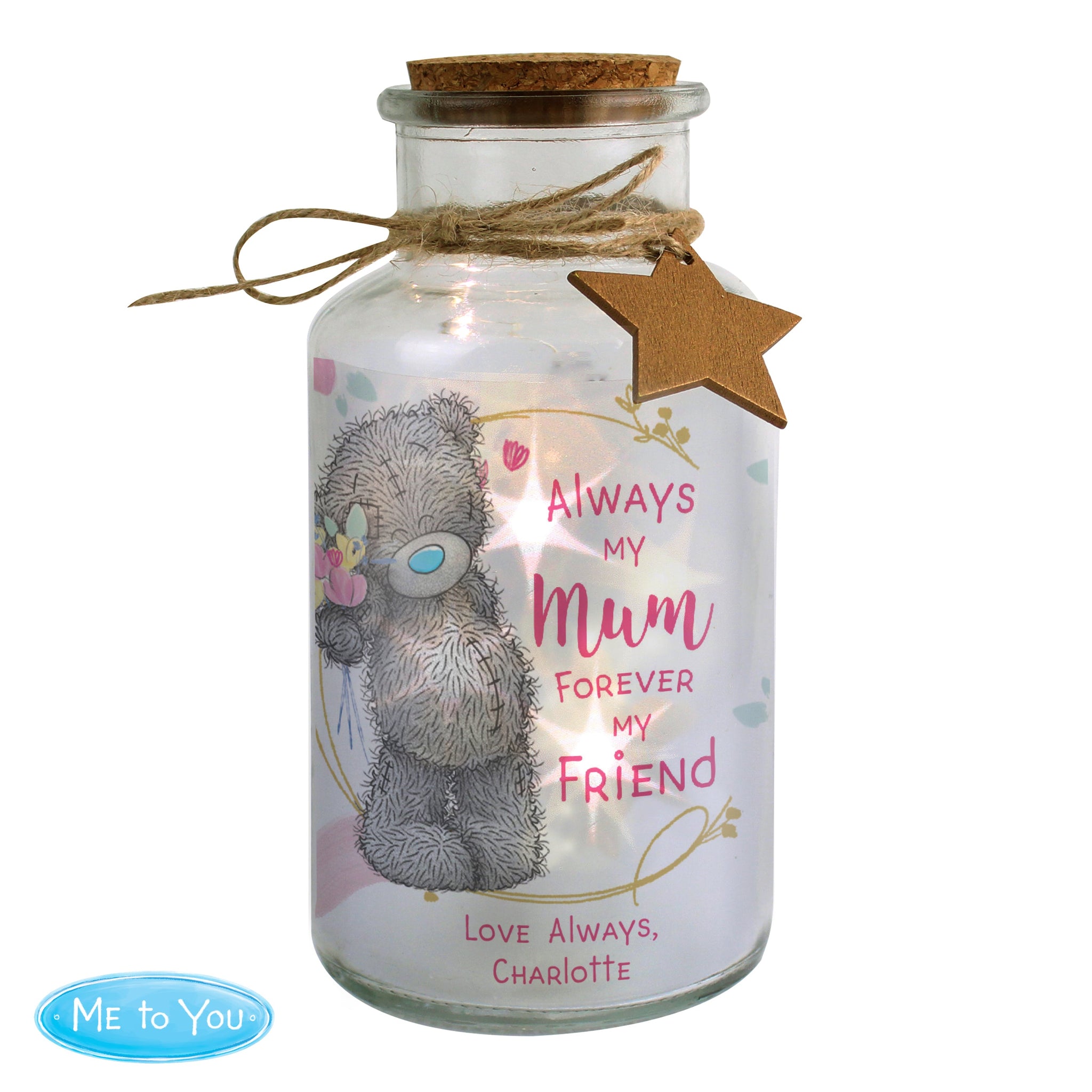 Personalised Me To You Forever My Friend LED Glass Jar: 4 - LED Lighting