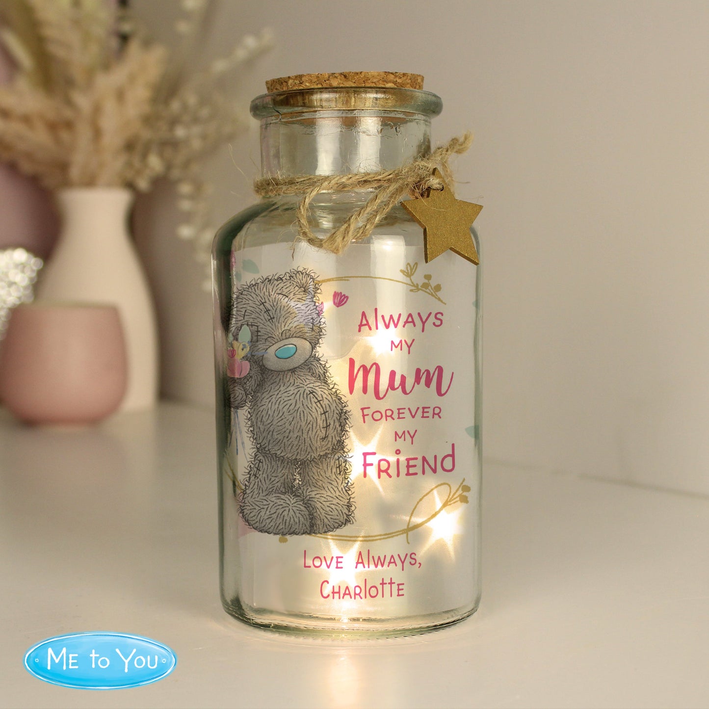 Personalised Me To You Forever My Friend LED Glass Jar: 1 - LED Lighting