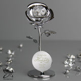Personalised Forever in Our Hearts Crystocraft Rose Ornament: 3 - Memorials By Crystocraft